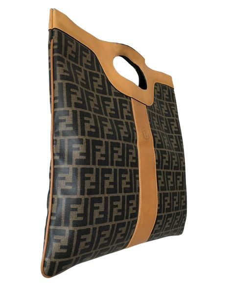 large fendi zucca clutch|zucca handbags for sale.